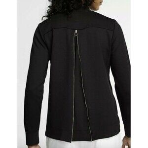 Nike Sweater Women Medium Black Dri-Fit Pullover Fairway Mock Neck Golf UPF 40+